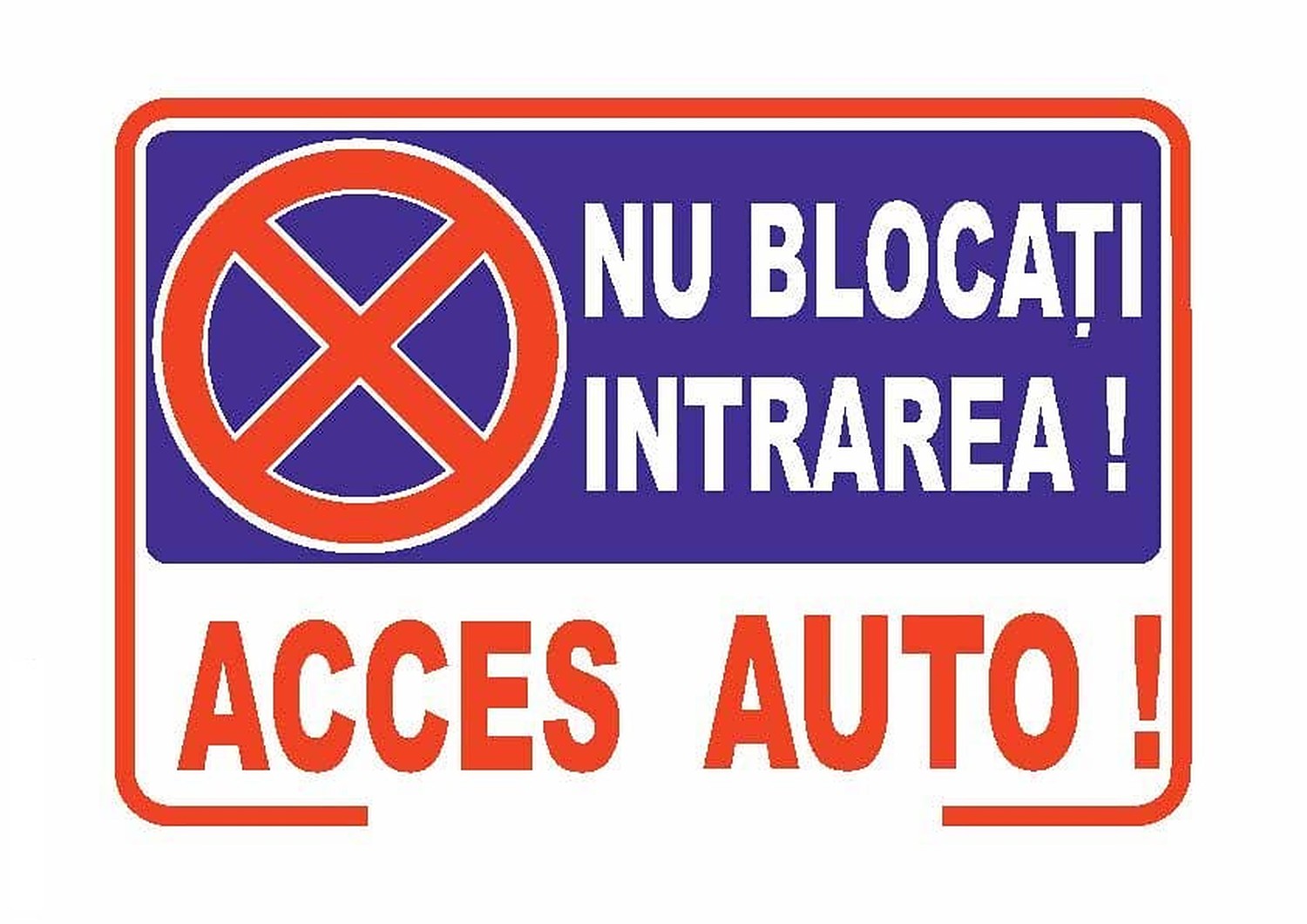 Semn Inainte Auto Semn Indicator Nu Blocati Intrarea. Acces Auto – PrintCenter.ro Shop