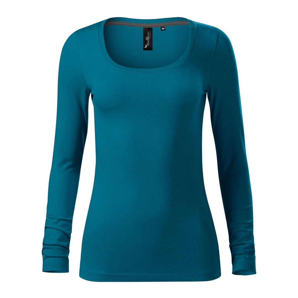 Tricou Long Sleeve Femei Personalizat Tshirt TextileDivision Albastru Petrol S