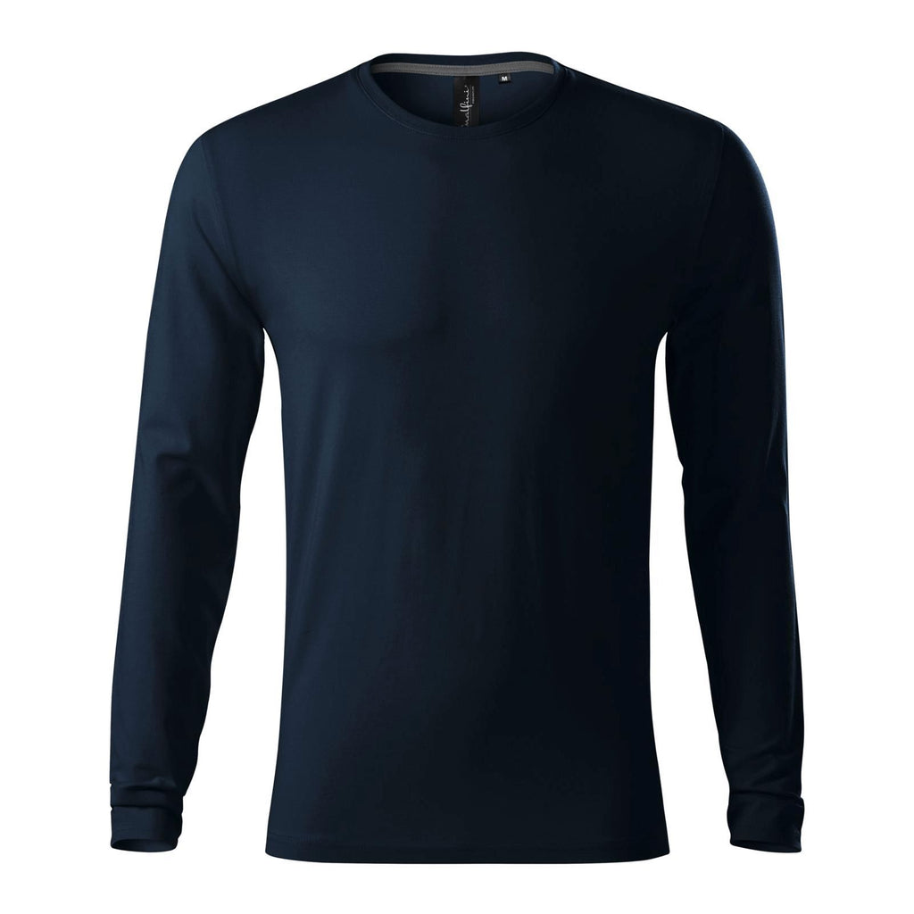 Tricou Long Sleeve personalizat Tshirt TextileDivision Albastru Marin S