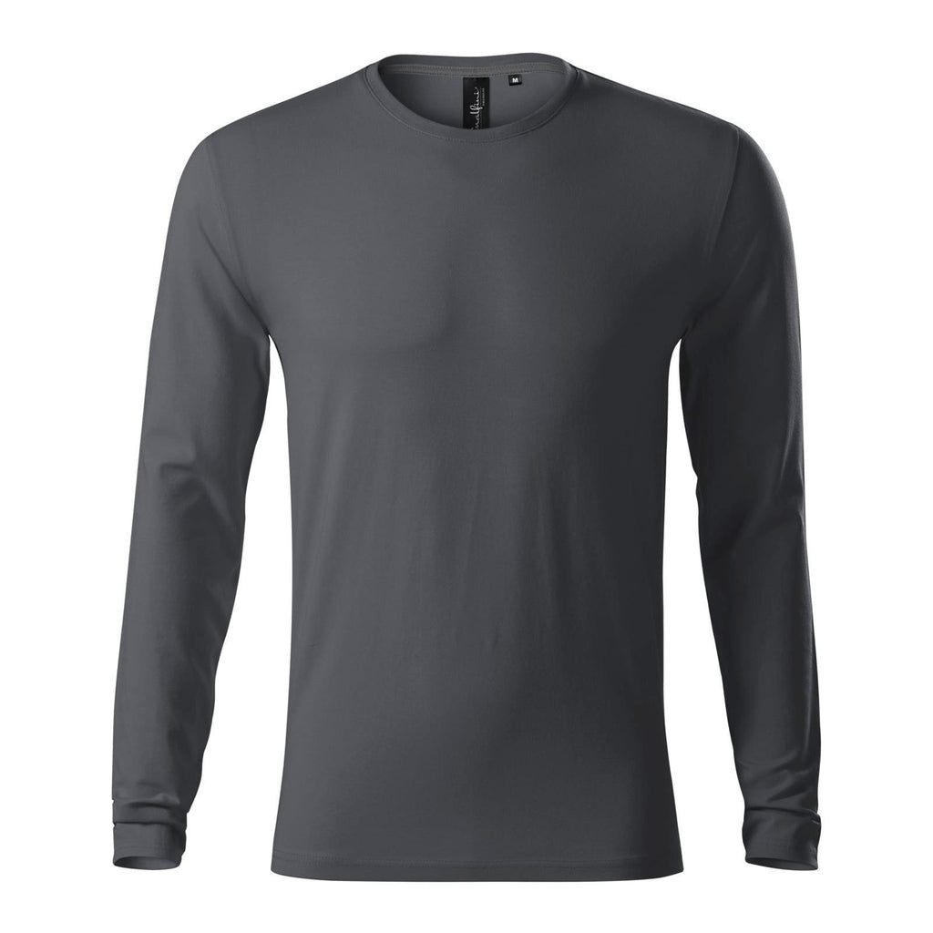 Tricou Long Sleeve personalizat Tshirt TextileDivision Antracit Deschis S
