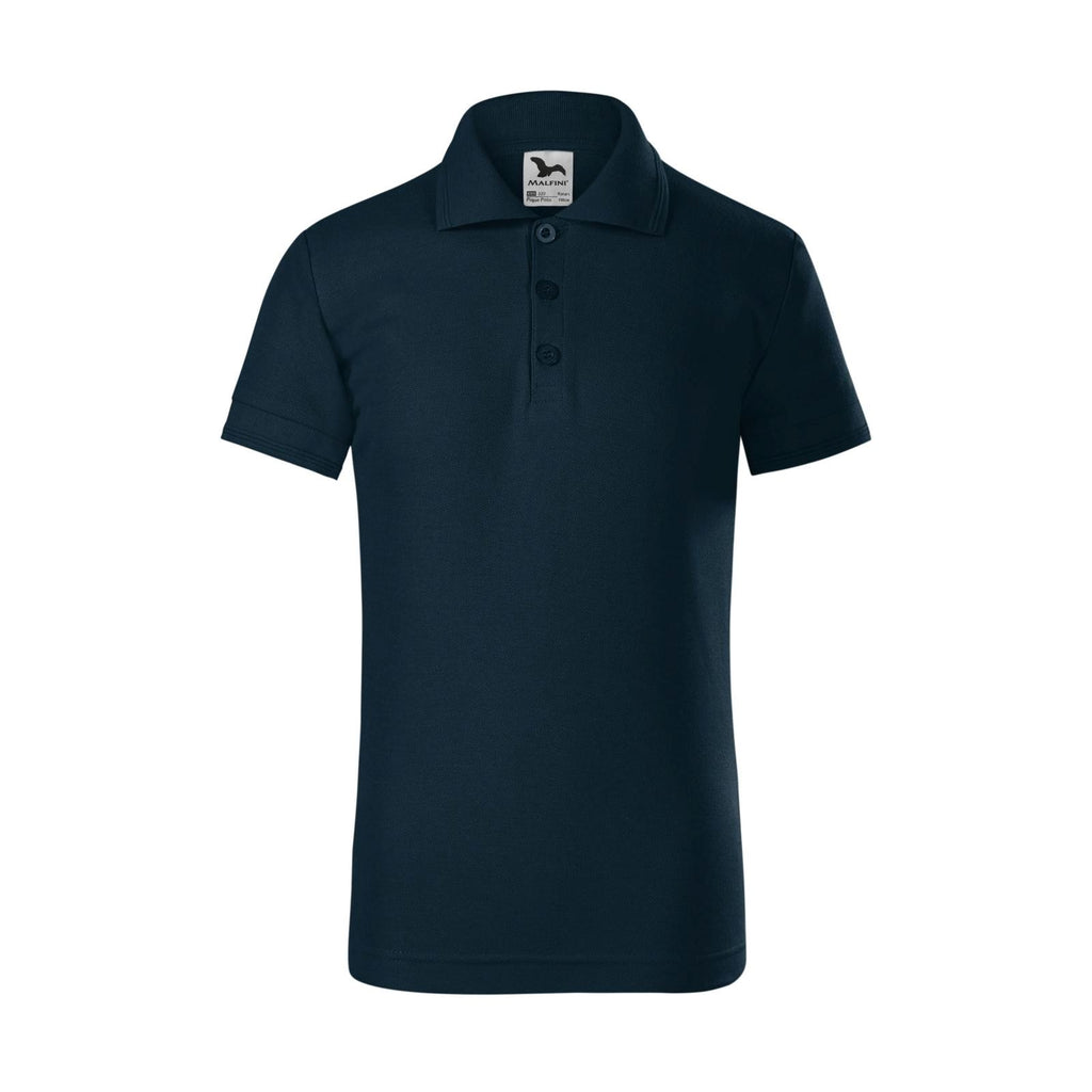 Tricou Polo Pique Copii Personalizat Tshirt TextileDivision Albastru Marin 110 cm/4 ani