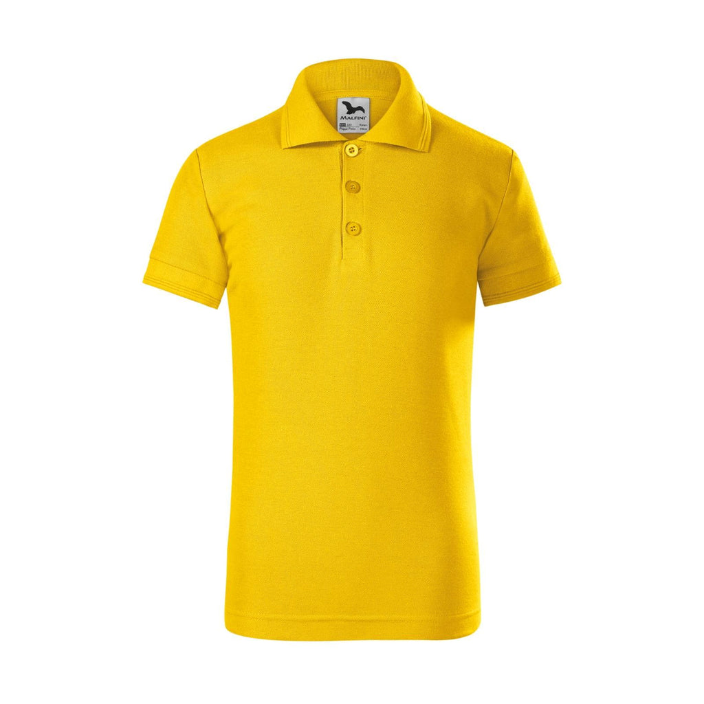 Tricou Polo Pique Copii Personalizat Tshirt TextileDivision Galben 110 cm/4 ani