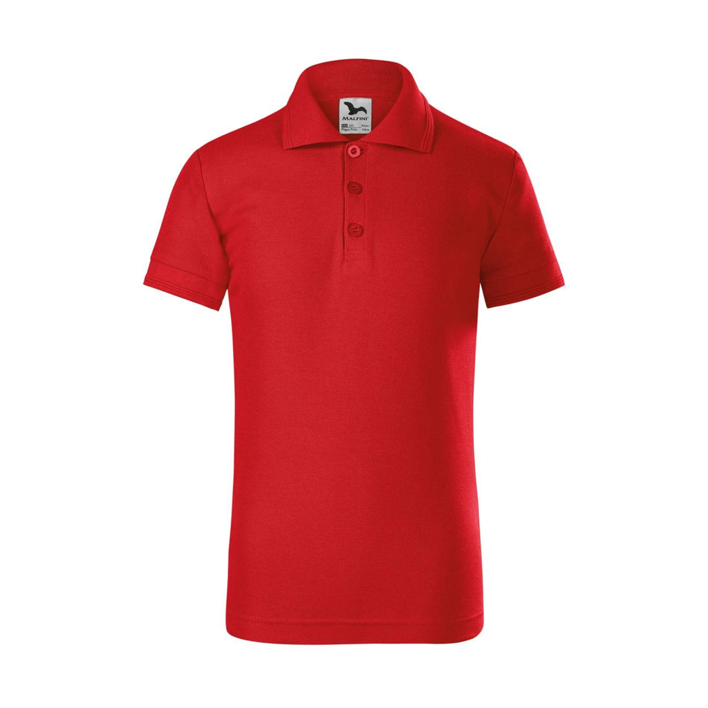 Tricou Polo Pique Copii Personalizat Tshirt TextileDivision Rosu 110 cm/4 ani