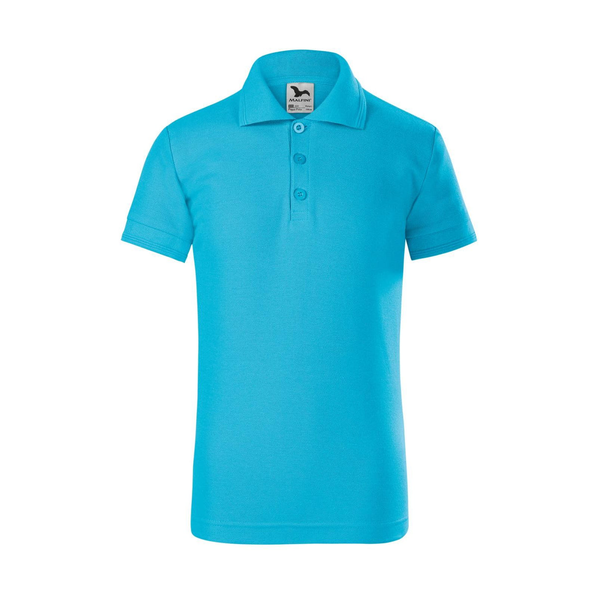 Tricou Polo Pique Copii Personalizat Tshirt TextileDivision Turcoaz 110 cm/4 ani