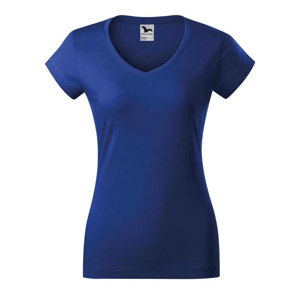 Tricou V-Neck Femei Personalizat Tshirt TextileDivision Albastru Regal S