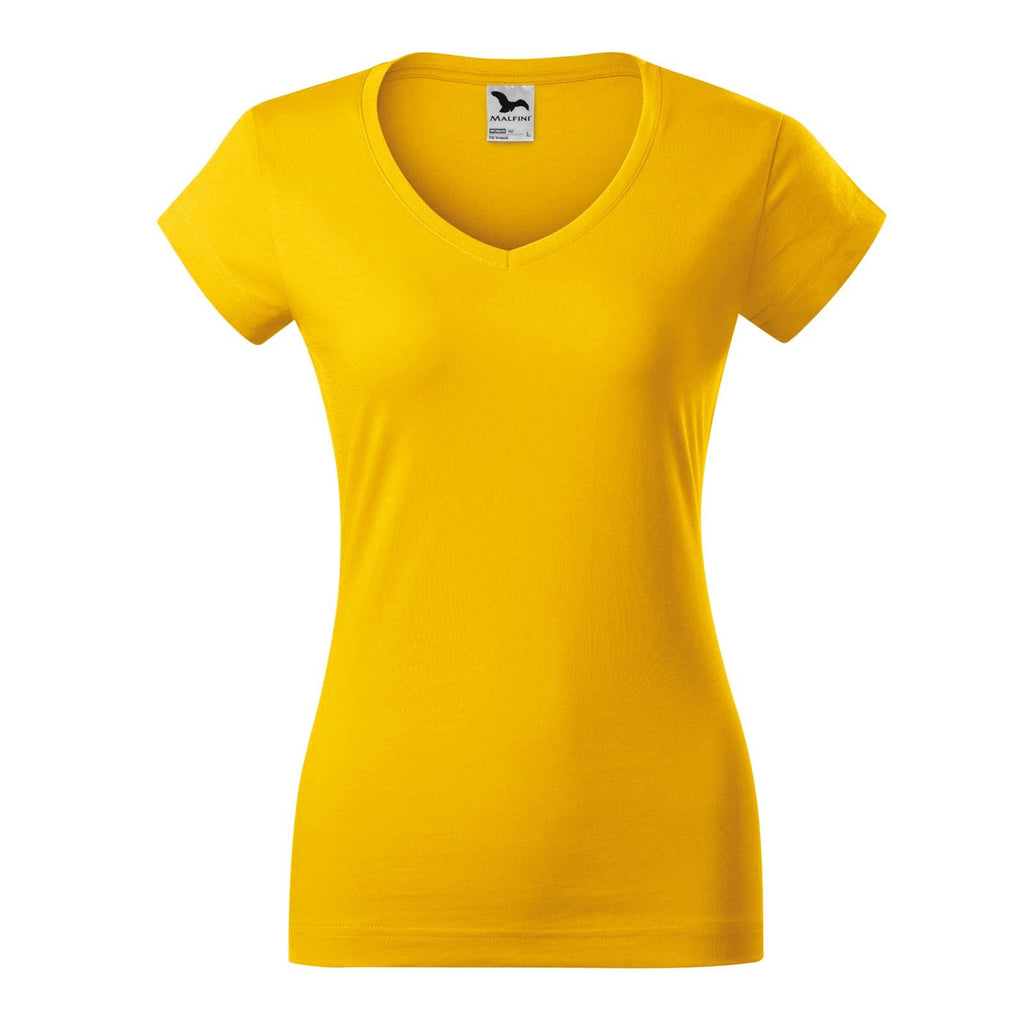 Tricou V-Neck Femei Personalizat Tshirt TextileDivision Galben S