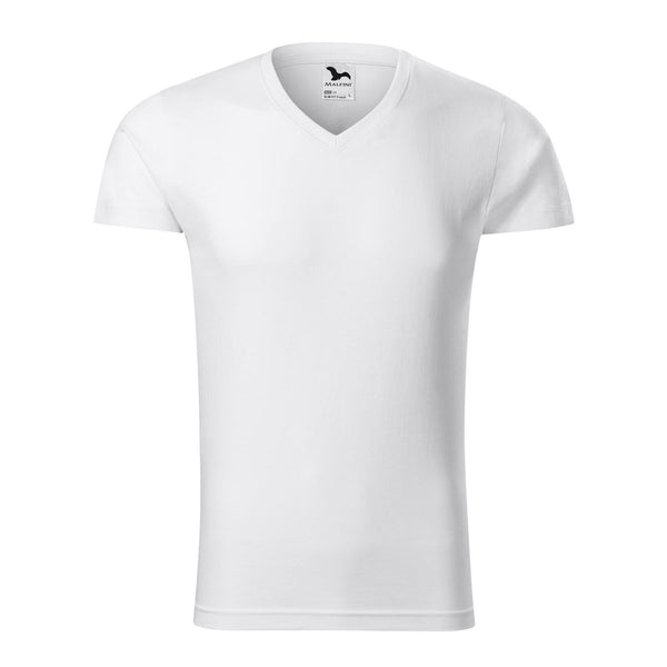 Tricou V-Neck personalizat Tshirt TextileDivision Alb S