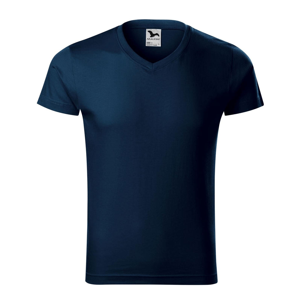 Tricou V-Neck personalizat Tshirt TextileDivision Albastru Marin S