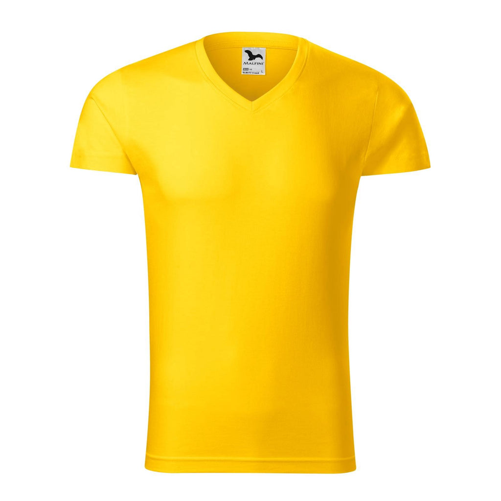 Tricou V-Neck personalizat Tshirt TextileDivision Galben S