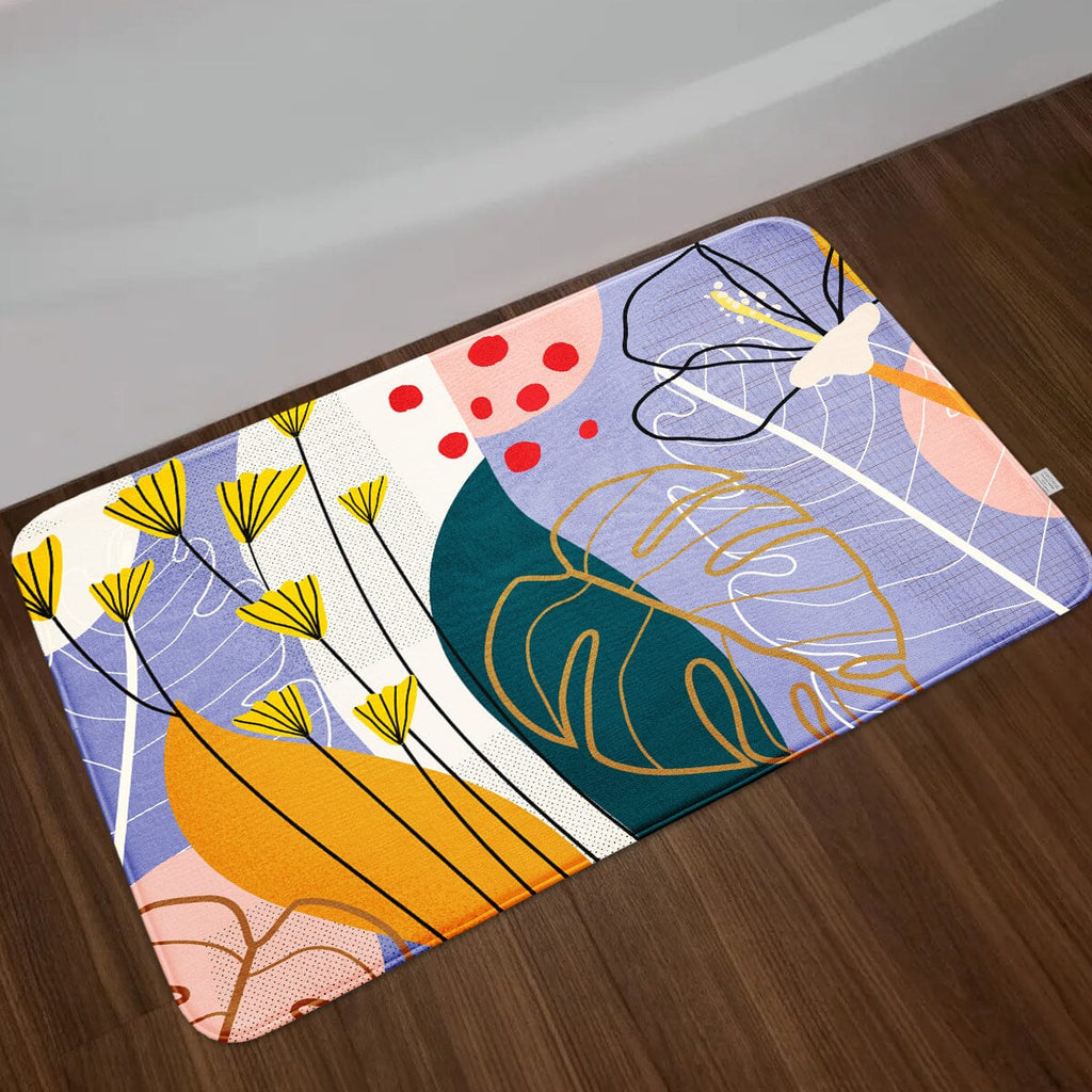 Covoraș "Abstract Tropical Leaves" Floor Mat TextileDivision 