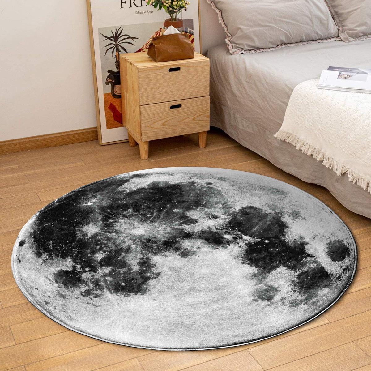 Covoraș rotund "Real Moon" Floor Mat TextileDivision 