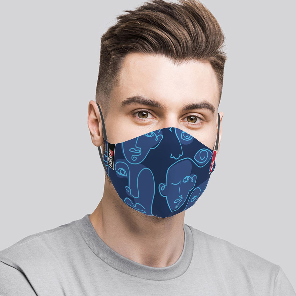 Mască Line Poker Face Textile Mask NotAnotherMask 