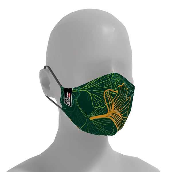 Mască Neon Line Leafs Textile Mask NotAnotherMask 