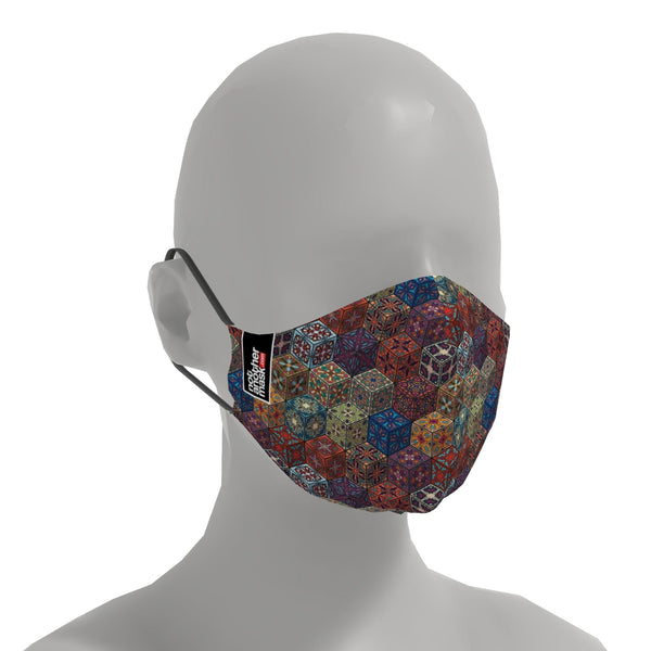 Mască Oriental Cubes Textile Mask NotAnotherMask 