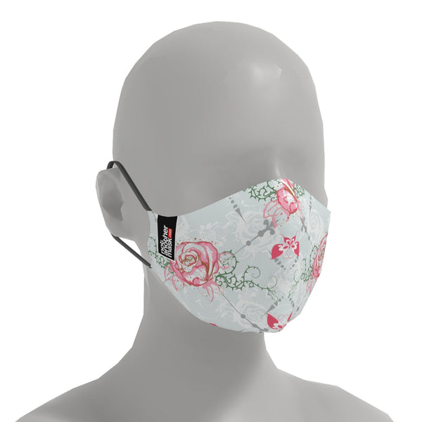 Mască Pink Roses Textile Mask NotAnotherMask 