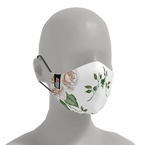 Mască White Rose Textile Mask NotAnotherMask 