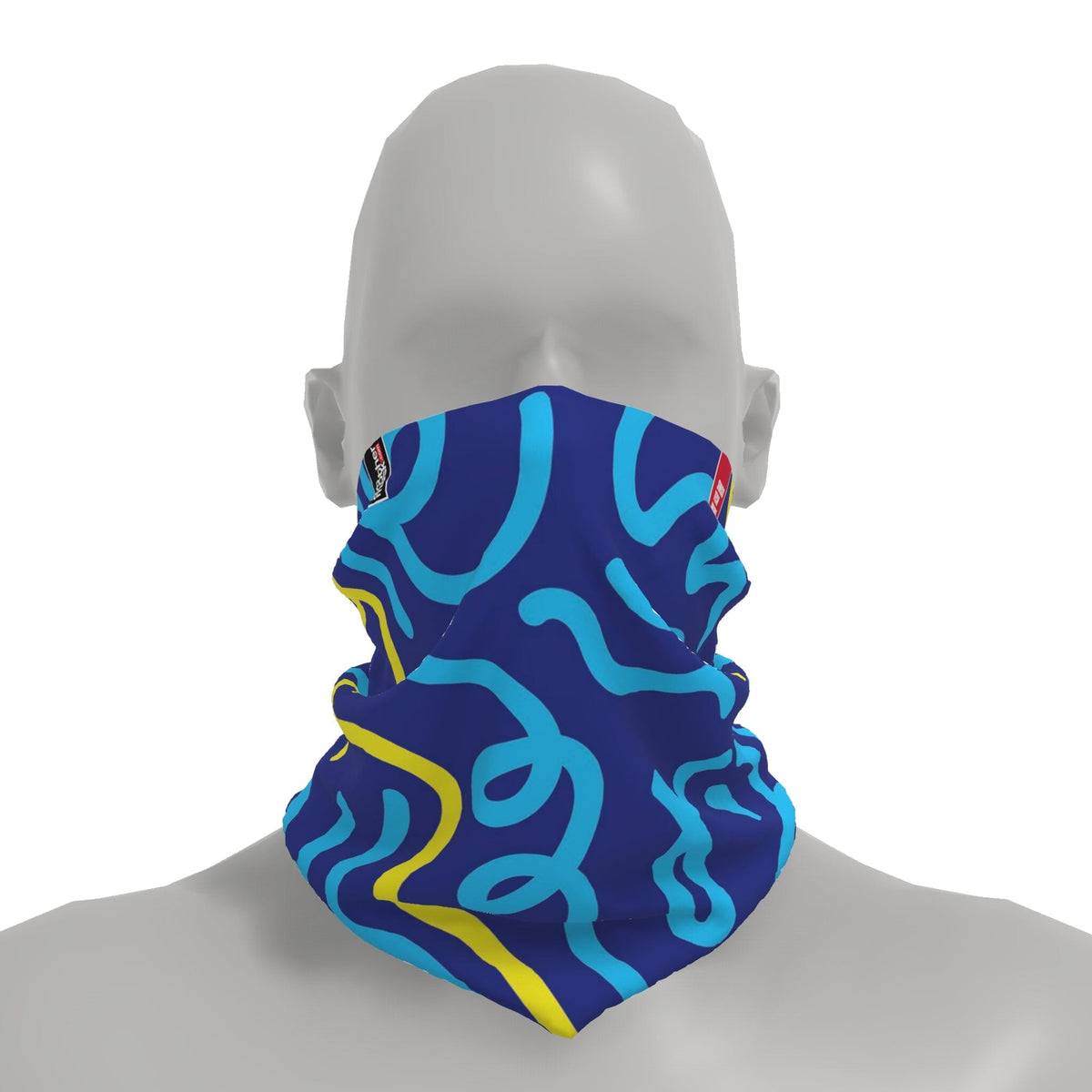 Neck-Gaiter Color Curves Neck Gaiters PrintCenterShop Short - 25x25 cm 