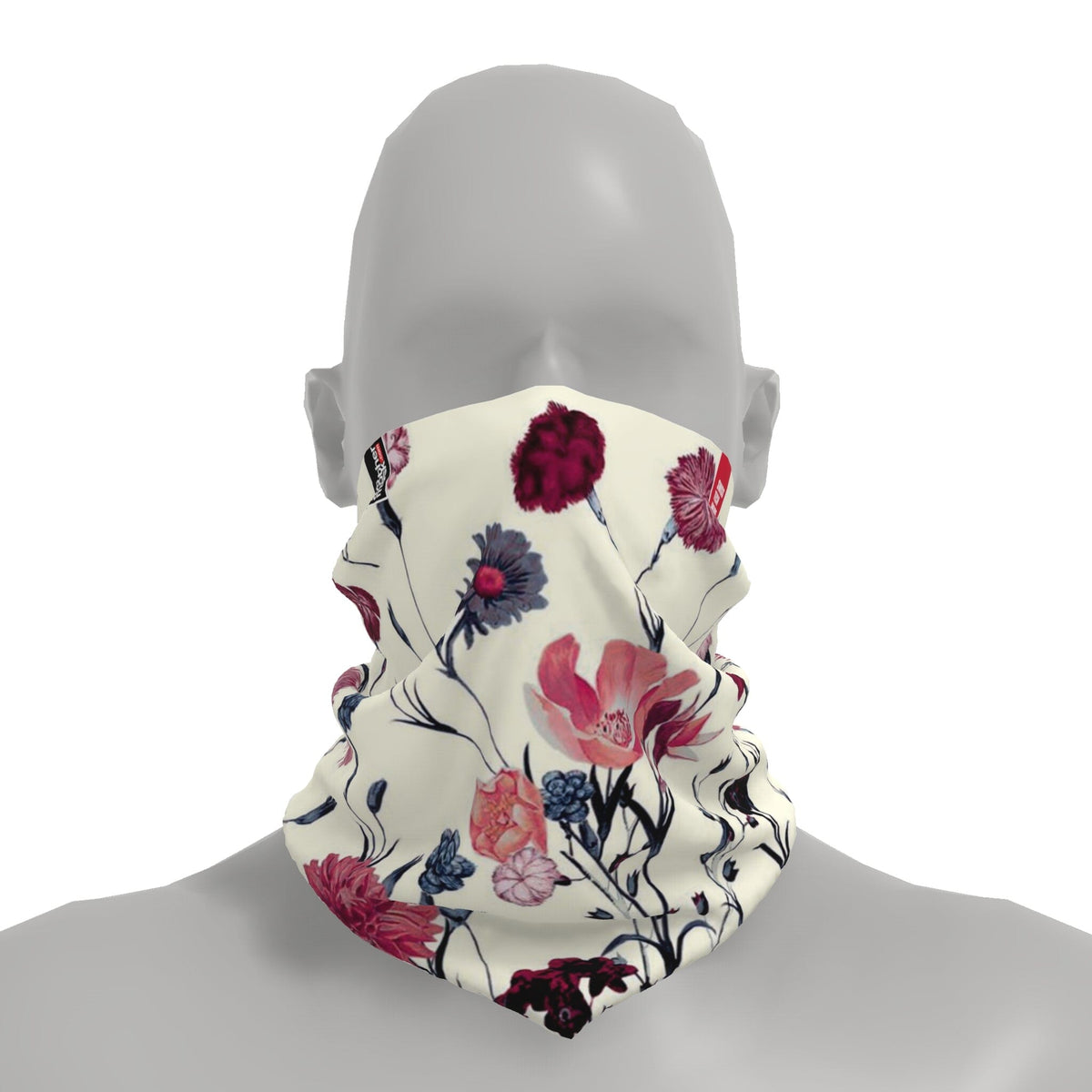 Neck-Gaiter Flowery Neck Gaiters PrintCenterShop Short - 25x25 cm 
