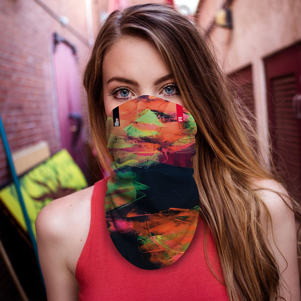 Neck-Gaiter Illusion of Colors Neck Gaiters PrintCenterShop Long - 25x50 cm 