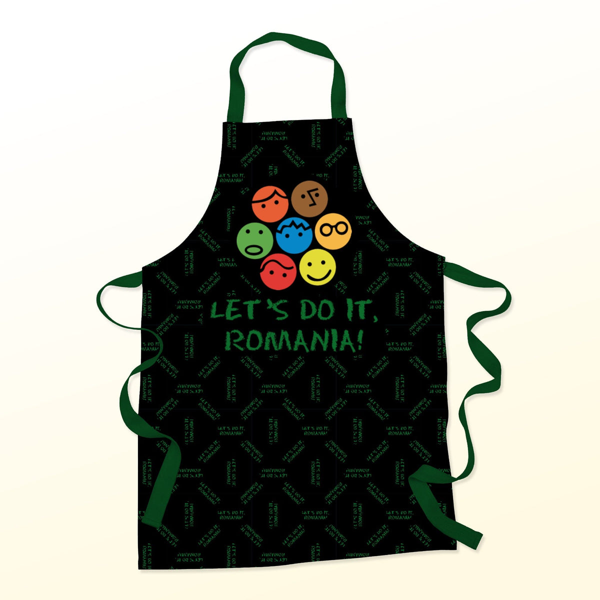 Șorț de bucătărie pentru bărbați Let's Do It, Romania! Aprons TextileDivision 