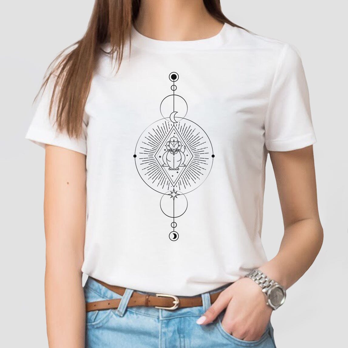 Tricou alb "Leu " Tshirt TextileDivision 