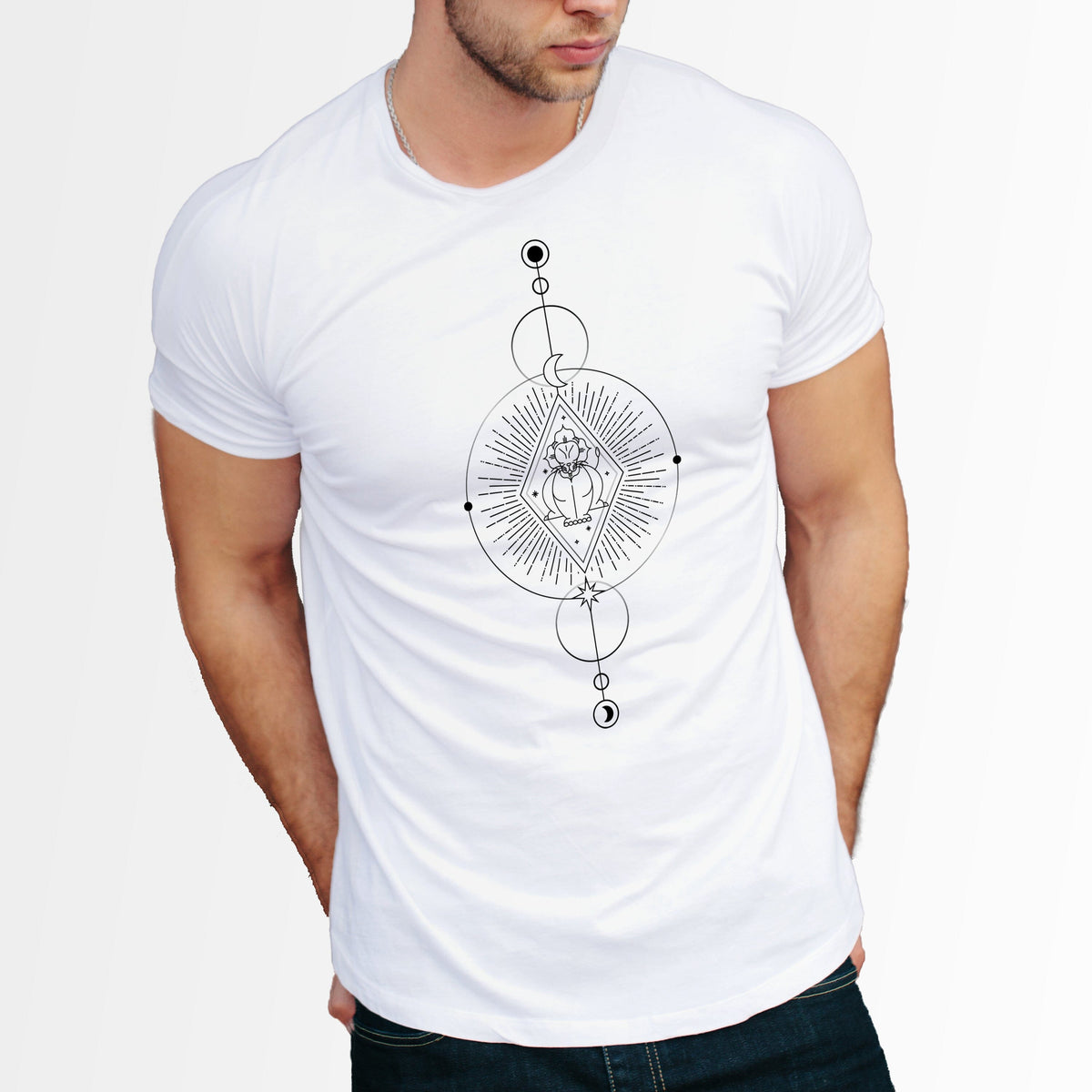 Tricou alb "Leu " Tshirt TextileDivision 