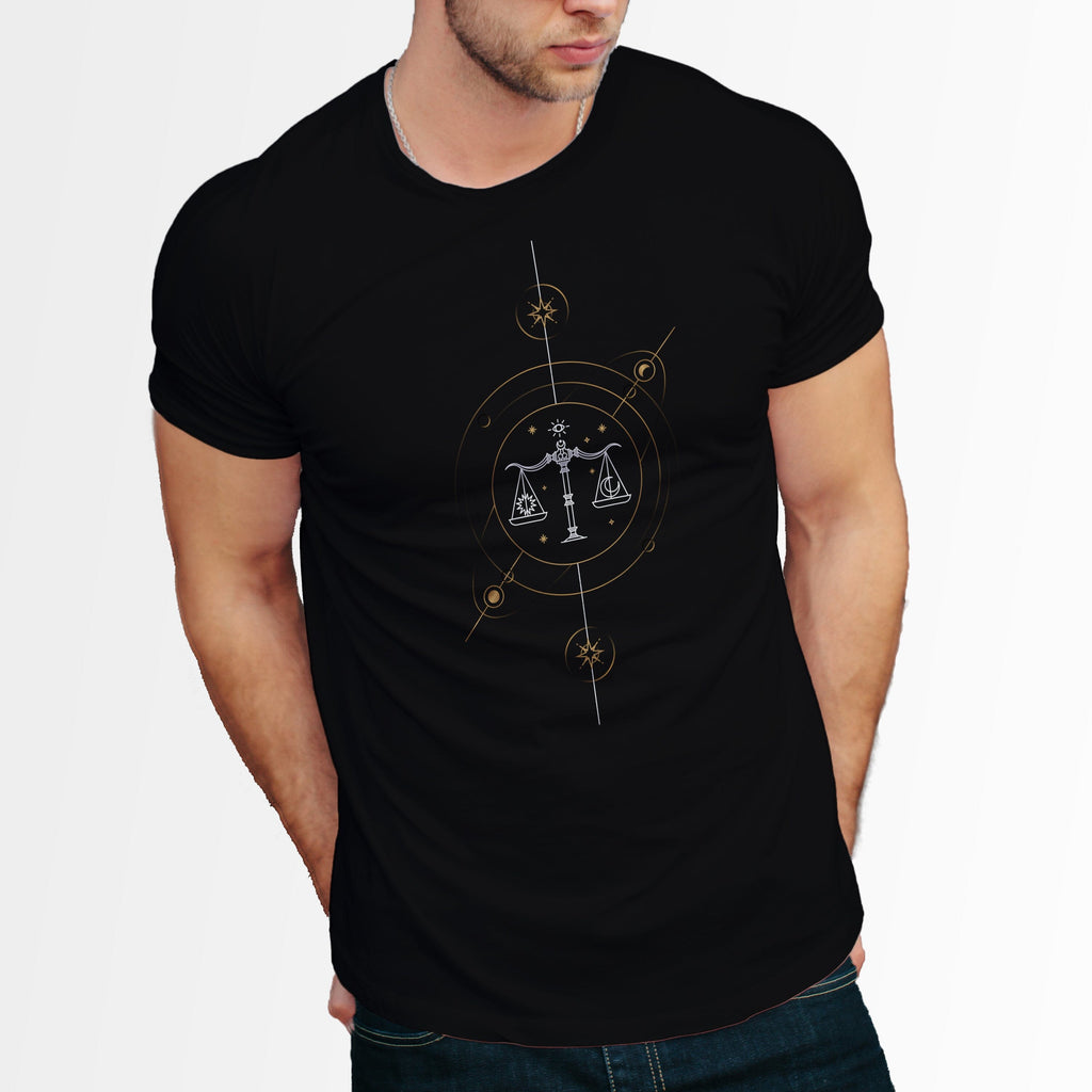 Tricou negru "Balanta " Tshirt TextileDivision 